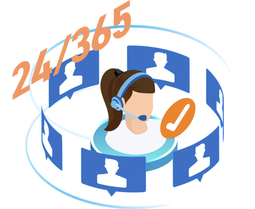 24時間365日の 日本語サポートが安心!