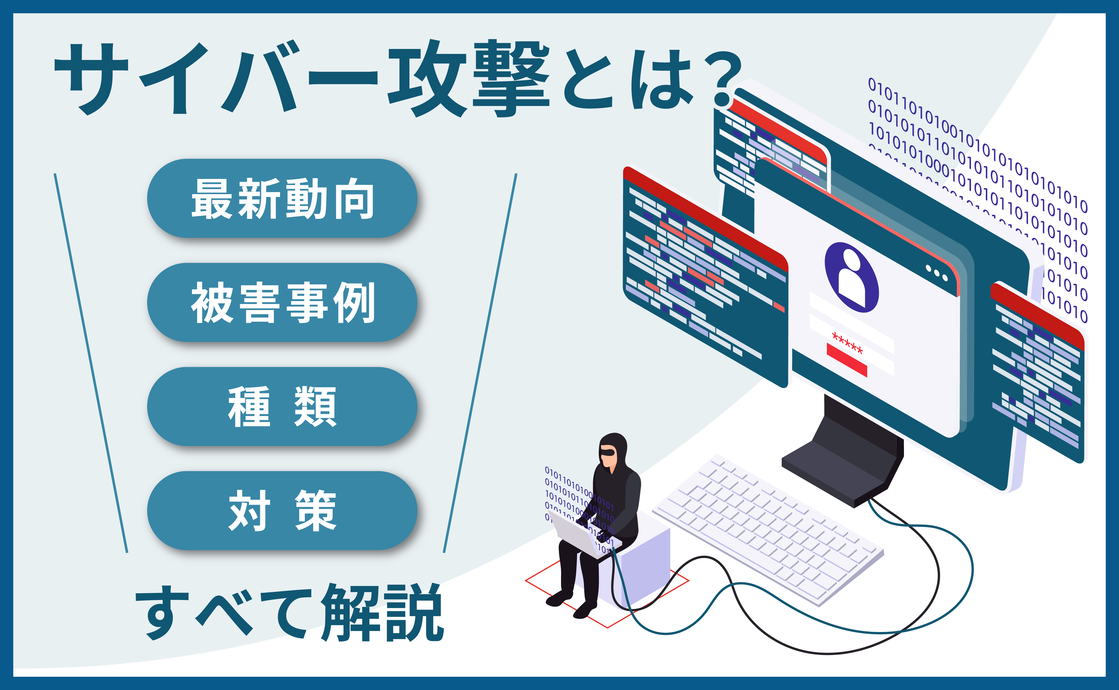 サイバー攻撃の最新動向や被害事例・種類・対策をすべて解説